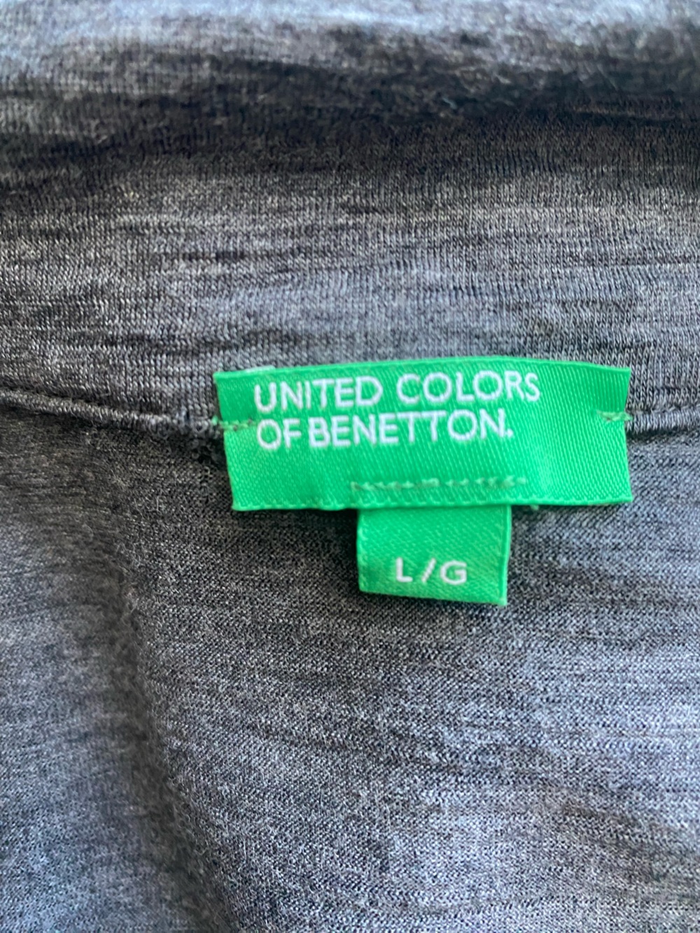 United Colors of Benetton Merino Wool 1/4 Zip Shirts L Lot of 2 - Picture 6 of 15